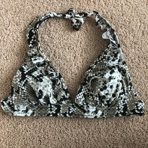 Snake skin bikini halter top